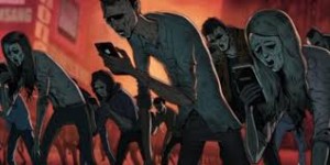 zombies on phone